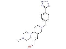 3-{(3R*,4S*)-4-(4-methylpiperazin-1-yl)-1-[4-(2H-tetrazol-5-yl)benzyl]piperidin-3-yl}propan-1-ol