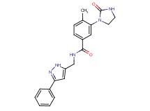 4-methyl-3-(2-oxo-1-imidazolidinyl)-N-[(3-phenyl-1H-pyrazol-5-yl)methyl]benzamide