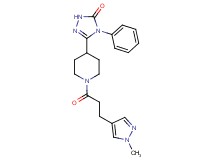 5-{1-[3-(1-methyl-1H-pyrazol-4-yl)propanoyl]piperidin-4-yl}-4-phenyl-2,4-dihydro-3H-1,2,4-triazol-3-one