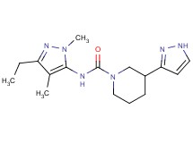 N-(3-ethyl-1,4-dimethyl-1H-pyrazol-5-yl)-3-(1H-pyrazol-3-yl)piperidine-1-carboxamide