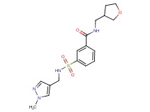 3-({[(1-methyl-1H-pyrazol-4-yl)methyl]amino}sulfonyl)-N-(tetrahydrofuran-3-ylmethyl)benzamide