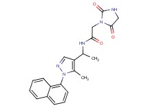 2-(2,5-dioxoimidazolidin-1-yl)-N-{1-[5-methyl-1-(1-naphthyl)-1H-pyrazol-4-yl]ethyl}acetamide