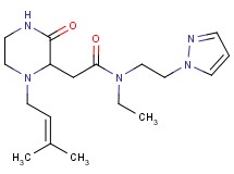 N-ethyl-2-[1-(3-methyl-2-buten-1-yl)-3-oxo-2-piperazinyl]-N-[2-(1H-pyrazol-1-yl)ethyl]acetamide