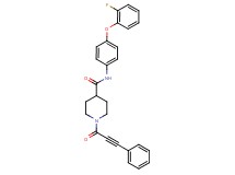 N-[4-(2-fluorophenoxy)phenyl]-1-(3-phenyl-2-propynoyl)-4-piperidinecarboxamide