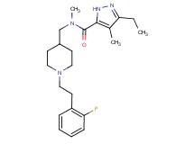 3-ethyl-N-({1-[2-(2-fluorophenyl)ethyl]-4-piperidinyl}methyl)-N,4-dimethyl-1H-pyrazole-5-carboxamide