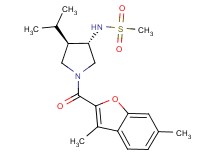 N-{(3S*,4R*)-1-[(3,6-dimethyl-1-benzofuran-2-yl)carbonyl]-4-isopropyl-3-pyrrolidinyl}methanesulfonamide