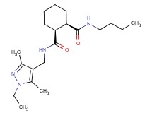 (1R*,2S*)-N-butyl-N'-[(1-ethyl-3,5-dimethyl-1H-pyrazol-4-yl)methyl]-1,2-cyclohexanedicarboxamide