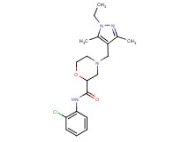 N-(2-chlorophenyl)-4-[(1-ethyl-3,5-dimethyl-1H-pyrazol-4-yl)methyl]-2-morpholinecarboxamide