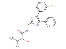 N-{[4-(3-fluorophenyl)-5-pyridin-2-yl-1H-imidazol-2-yl]methyl}-2-hydroxy-3-methylbutanamide
