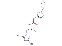 N-[2-(3,5-dimethyl-1H-pyrazol-1-yl)-1-methylethyl]-2-[2-(ethylthio)-1,3-thiazol-4-yl]acetamide
