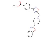 methyl 4-(5-{[4-(1,3-benzoxazol-2-yl)-1-piperidinyl]methyl}-1,2,4-oxadiazol-3-yl)benzoate