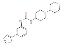 N-[3-(1,3-oxazol-5-yl)phenyl]-N'-[1-(tetrahydro-2H-thiopyran-4-yl)piperidin-4-yl]urea
