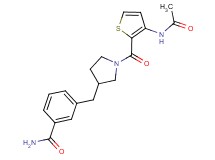 3-[(1-{[3-(acetylamino)-2-thienyl]carbonyl}-3-pyrrolidinyl)methyl]benzamide