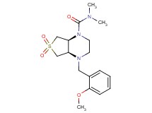 (4aR*,7aS*)-4-(2-methoxybenzyl)-N,N-dimethylhexahydrothieno[3,4-b]pyrazine-1(2H)-carboxamide 6,6-dioxide