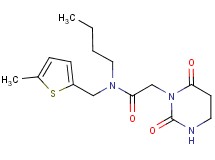 N-butyl-2-(2,6-dioxotetrahydropyrimidin-1(2H)-yl)-N-[(5-methyl-2-thienyl)methyl]acetamide