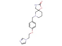 7-{4-[2-(1H-imidazol-1-yl)ethoxy]benzyl}-1-oxa-3,7-diazaspiro[4.5]decan-2-one