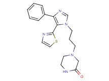 4-{3-[4-phenyl-5-(1,3-thiazol-2-yl)-1H-imidazol-1-yl]propyl}piperazin-2-one