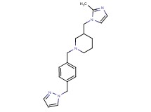 3-[(2-methyl-1H-imidazol-1-yl)methyl]-1-[4-(1H-pyrazol-1-ylmethyl)benzyl]piperidine