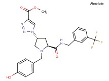 methyl 1-[(3R,5S)-1-(4-hydroxybenzyl)-5-({[3-(trifluoromethyl)benzyl]amino}carbonyl)-3-pyrrolidinyl]-1H-1,2,3-triazole-4-carboxylate