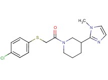 1-{[(4-chlorophenyl)thio]acetyl}-3-(1-methyl-1H-imidazol-2-yl)piperidine