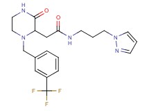 2-{3-oxo-1-[3-(trifluoromethyl)benzyl]-2-piperazinyl}-N-[3-(1H-pyrazol-1-yl)propyl]acetamide