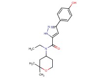 N-(2,2-dimethyltetrahydro-2H-pyran-4-yl)-N-ethyl-3-(4-hydroxyphenyl)-1H-pyrazole-5-carboxamide