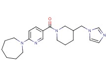 1-(5-{[3-(1H-imidazol-1-ylmethyl)-1-piperidinyl]carbonyl}-2-pyridinyl)azepane