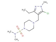 4-[(5-chloro-3-ethyl-1-methyl-1H-pyrazol-4-yl)methyl]-N,N-dimethylpiperazine-1-sulfonamide