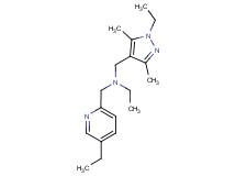 N-[(1-ethyl-3,5-dimethyl-1H-pyrazol-4-yl)methyl]-N-[(5-ethylpyridin-2-yl)methyl]ethanamine