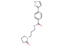 N-[3-(2-oxo-1-pyrrolidinyl)propyl]-4-(1H-pyrazol-3-yl)benzamide
