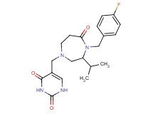 5-{[4-(4-fluorobenzyl)-3-isopropyl-5-oxo-1,4-diazepan-1-yl]methyl}pyrimidine-2,4(1H,3H)-dione