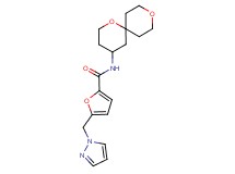 N-1,9-dioxaspiro[5.5]undec-4-yl-5-(1H-pyrazol-1-ylmethyl)-2-furamide