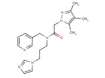 N-[3-(1H-imidazol-1-yl)propyl]-N-(pyridin-3-ylmethyl)-2-(3,4,5-trimethyl-1H-pyrazol-1-yl)acetamide