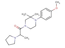 1-(4-methoxyphenyl)-2,2-dimethyl-4-[2-(1-pyrrolidinyl)propanoyl]piperazine