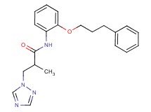2-methyl-N-[2-(3-phenylpropoxy)phenyl]-3-(1H-1,2,4-triazol-1-yl)propanamide