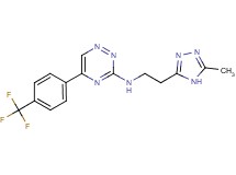 N-[2-(5-methyl-4H-1,2,4-triazol-3-yl)ethyl]-5-[4-(trifluoromethyl)phenyl]-1,2,4-triazin-3-amine