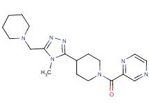 2-({4-[4-methyl-5-(piperidin-1-ylmethyl)-4H-1,2,4-triazol-3-yl]piperidin-1-yl}carbonyl)pyrazine