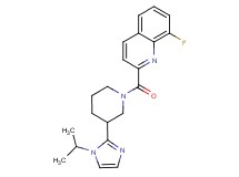 8-fluoro-2-{[3-(1-isopropyl-1H-imidazol-2-yl)piperidin-1-yl]carbonyl}quinoline
