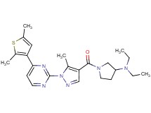 1-({1-[4-(2,5-dimethyl-3-thienyl)-2-pyrimidinyl]-5-methyl-1H-pyrazol-4-yl}carbonyl)-N,N-diethyl-3-pyrrolidinamine