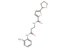 N-{3-[(2-methylphenyl)amino]-3-oxopropyl}-5-(tetrahydrofuran-2-yl)thiophene-2-carboxamide