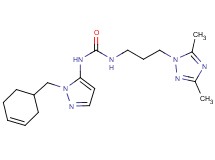 N-[1-(cyclohex-3-en-1-ylmethyl)-1H-pyrazol-5-yl]-N'-[3-(3,5-dimethyl-1H-1,2,4-triazol-1-yl)propyl]urea