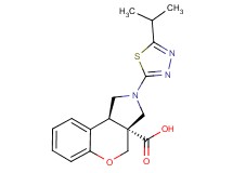 (3aR*,9bR*)-2-(5-isopropyl-1,3,4-thiadiazol-2-yl)-1,2,3,9b-tetrahydrochromeno[3,4-c]pyrrole-3a(4H)-carboxylic acid