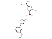 2-isopropyl-N-{[5-(3-methoxyphenyl)-3-isoxazolyl]methyl}-4-methyl-1,3-thiazole-5-carboxamide