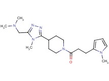 N,N-dimethyl-1-(4-methyl-5-{1-[3-(1-methyl-1H-pyrrol-2-yl)propanoyl]piperidin-4-yl}-4H-1,2,4-triazol-3-yl)methanamine