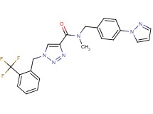 N-methyl-N-[4-(1H-pyrazol-1-yl)benzyl]-1-[2-(trifluoromethyl)benzyl]-1H-1,2,3-triazole-4-carboxamide