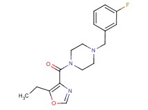 1-[(5-ethyl-1,3-oxazol-4-yl)carbonyl]-4-(3-fluorobenzyl)piperazine