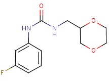 N-(1,4-dioxan-2-ylmethyl)-N'-(3-fluorophenyl)urea
