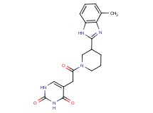 5-{2-[3-(4-methyl-1H-benzimidazol-2-yl)-1-piperidinyl]-2-oxoethyl}-2,4(1H,3H)-pyrimidinedione