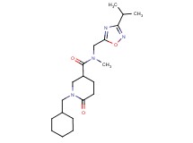 1-(cyclohexylmethyl)-N-[(3-isopropyl-1,2,4-oxadiazol-5-yl)methyl]-N-methyl-6-oxo-3-piperidinecarboxamide