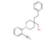 2-[4-(hydroxymethyl)-4-(2-phenylethyl)piperidin-1-yl]nicotinonitrile